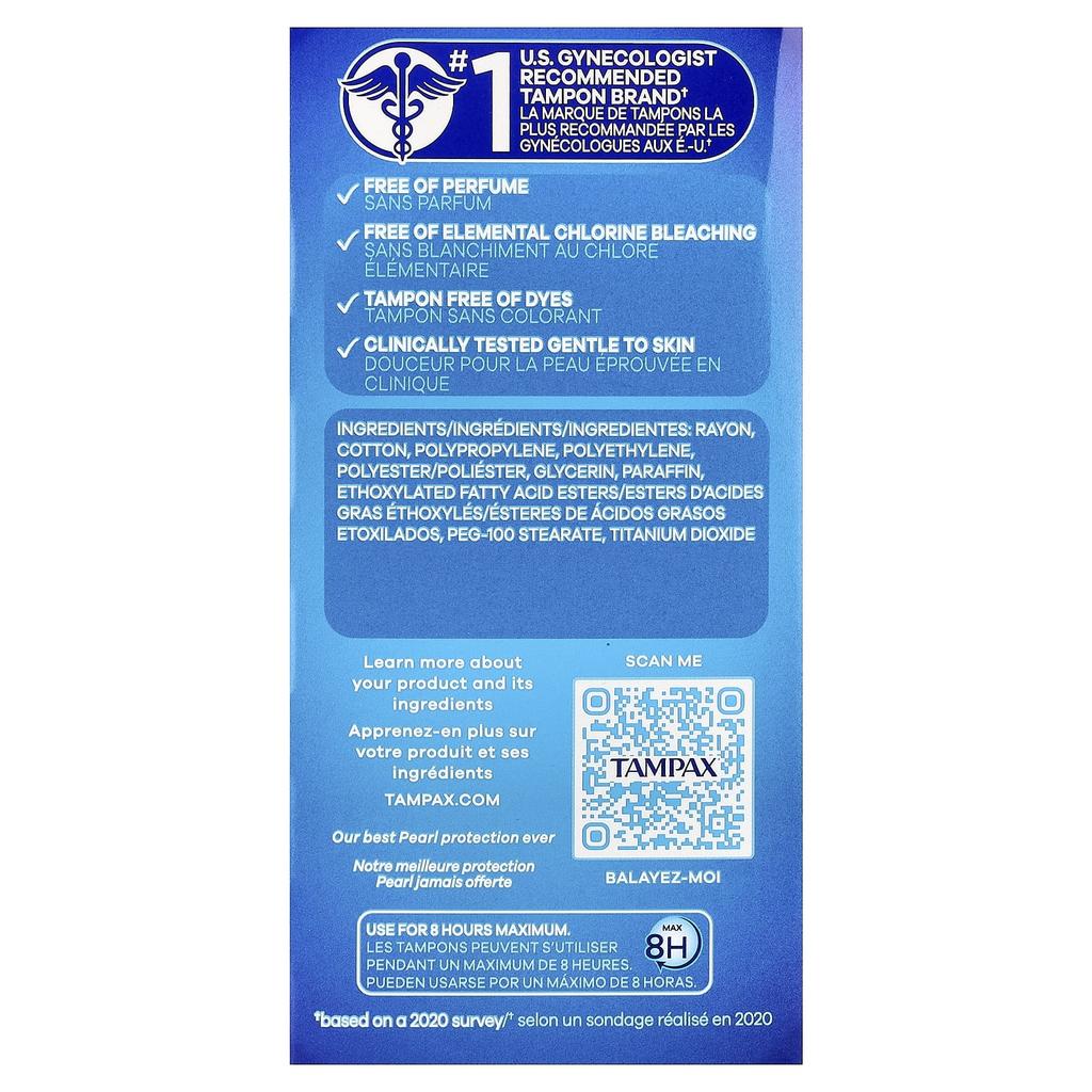 Жемчужный, Обычный, Без запаха, 36 тампонов