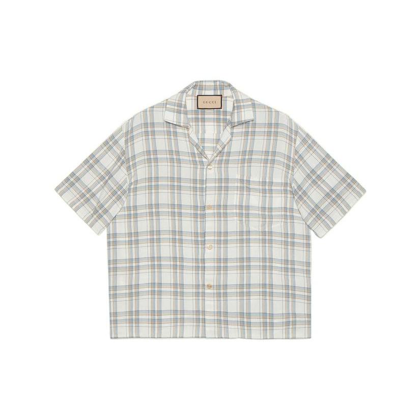 GUCCI Kariertes Bowling-Shirt 685946-ZAIKH-9738