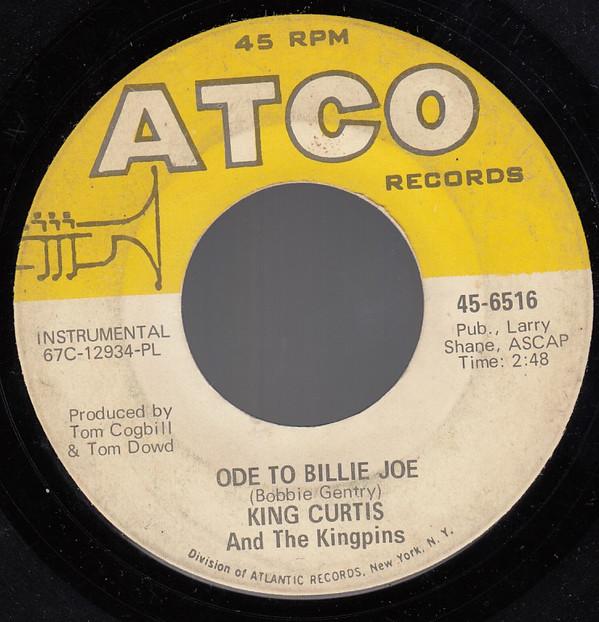 7-дюймовая пластинка KING CURTIS & THE KINGPINS - Ode To Billie Joe / In The Pocket 456516 ATCO Records 1967 США Джаз Б/у