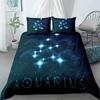 Комплект постельного белья со знаком зодиака Водолей 3D King Queen Double Full Twin Single Size Duvet Cover Pillow Case Set