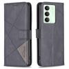 BINFEN COLOR For Realme 14x 5G Phone Case Wallet Stand Geometry Imprinted Leather Cover