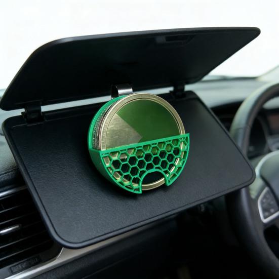 Зажимной держатель для соусов на козырек автомобиля 3D-печатный держатель для баночек с соусом Надежное хранение Дорожный контейнер для хранения соусов для ремней автомобилей Все транспортные средства