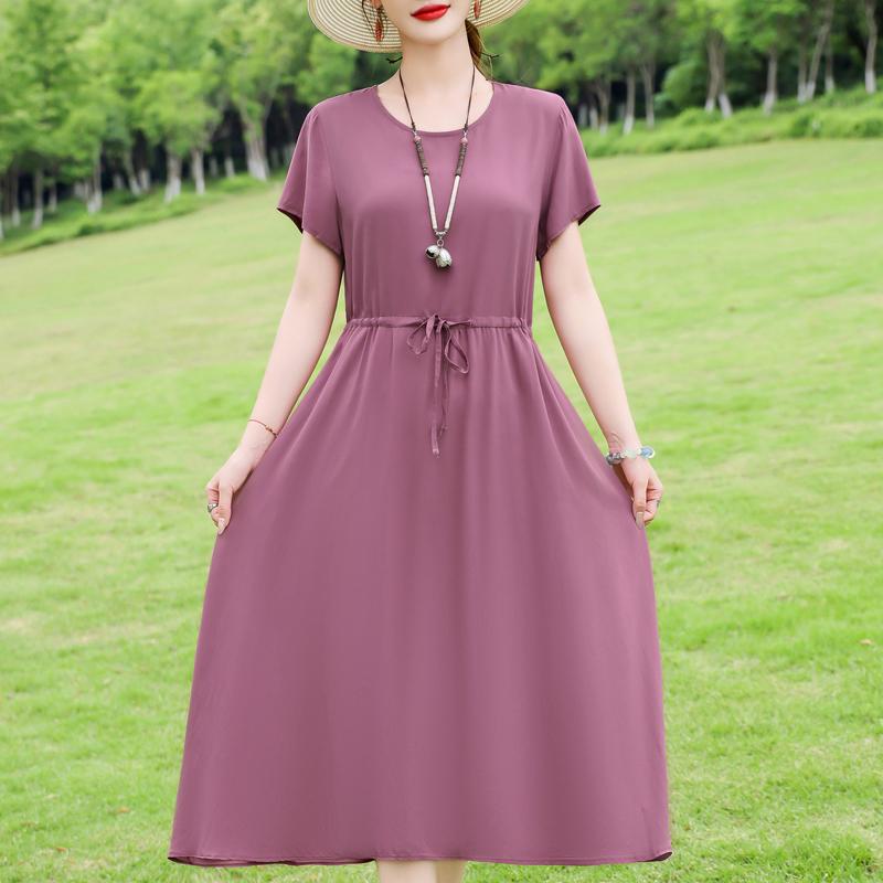 Элегантное женское летнее платье больших размеров с коротким рукавом, повседневные длинные платья, винтажная одежда