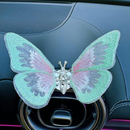 Butterfly Car Ornament for Center Console Air Outlet Adhesive Design Wing-Dancing Butterfly Decor