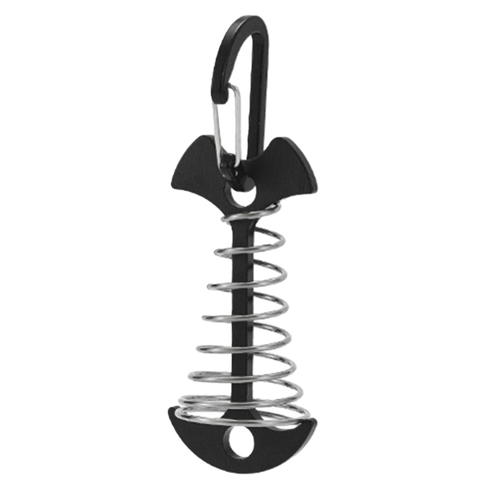 Wind Rope Buckle Portable Camping Deck Peg Tent Rope Buckle with Carabiner Camping Awning Tent Hooks Fixed Nail Outdoor Tools