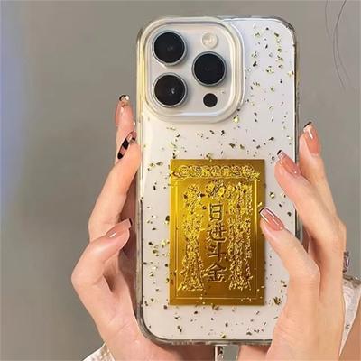 Роскошный чехол Daily Millions Money из золотой фольги с эпоксидной смолой для iPhone 16 15 14 13 11 12 Pro Max Plus, прекрасный прозрачный чехол Funda