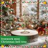 Миниатюрная кованая железная рождественская елка-колокольчик, настольная имитация рождественской елки, витрина, рождественское украшение для вечеринки.