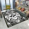 Ретро Декоративный Узор Череп Ковер Гостиная Диван Спальня Кабинет Кухня Входной Дверной Коврик Нескользящий Декор Игральные Карты Ковер