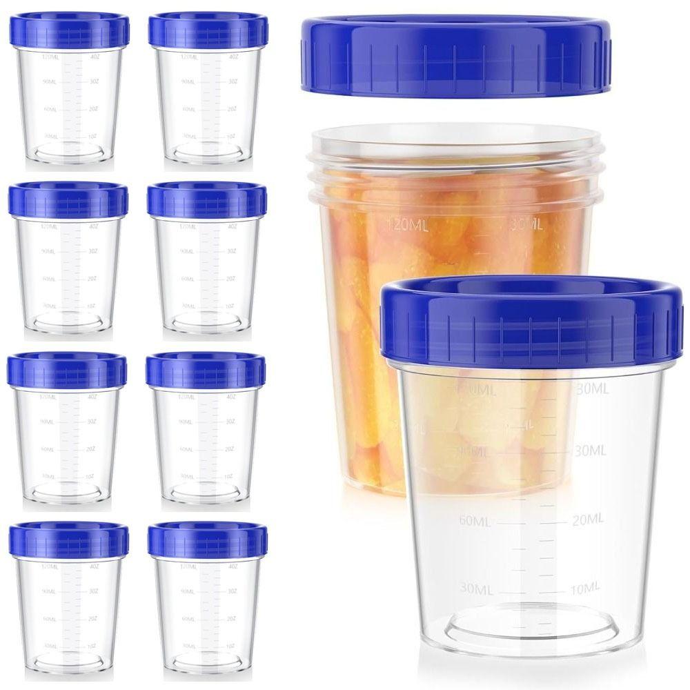 10 шт. портативные прозрачные пластиковые весы-чашки 120 мл/40 унций герметичные контейнеры для приправ туризм