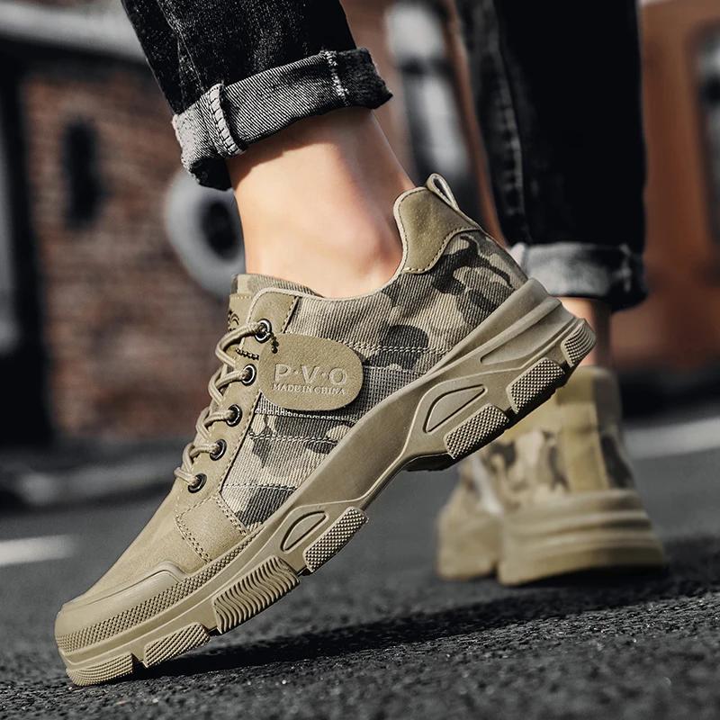 Модная камуфляжная спортивная обувь Мужская обувь Повседневная джинсовая обувь Высококачественные мужские туфли на платформе Desert Ankle Bota Masculina