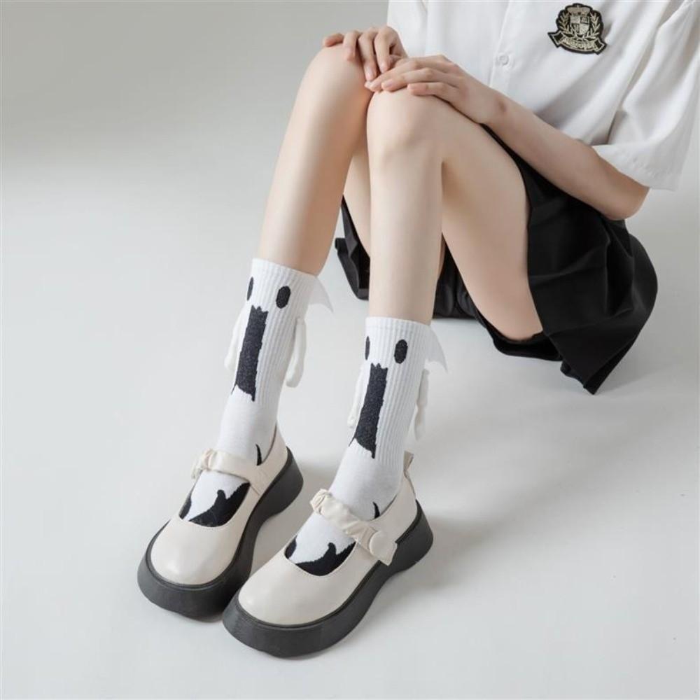 Hand-holding Design Halloween Socks Breathable Couple Socks Stretchy Magnetic Socks  Photo Prop