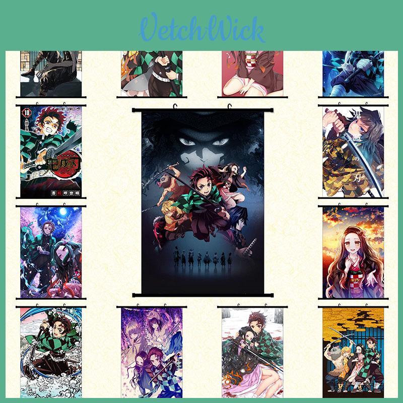 Аниме Клинок, рассекающий демонов Kimetsu No Yaiba Танджиро Камадо и Незуко Камадо Настенный Плакат с 13 Стильными Дизайнами