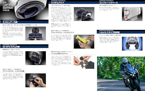 Arai ASTRO GX STAR&STRIPE Full Face Motorcycle Helmet, Yellow, 61-62cm