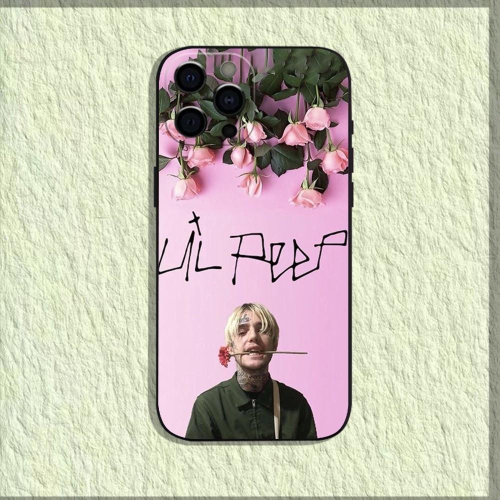 Чехол на телефон L-Lil Peep Cry Baby для iPhone 16,15,14,13,12,11,Pro,X,XS,Max,XR,Plus,Mini Мягкий черный чехол