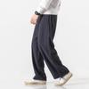 Men Linen Pants Summer Japanese Casual Streetwear Harajuku Cotton Baggy Pants Male Solid Color Oversized Bloomers Trousers