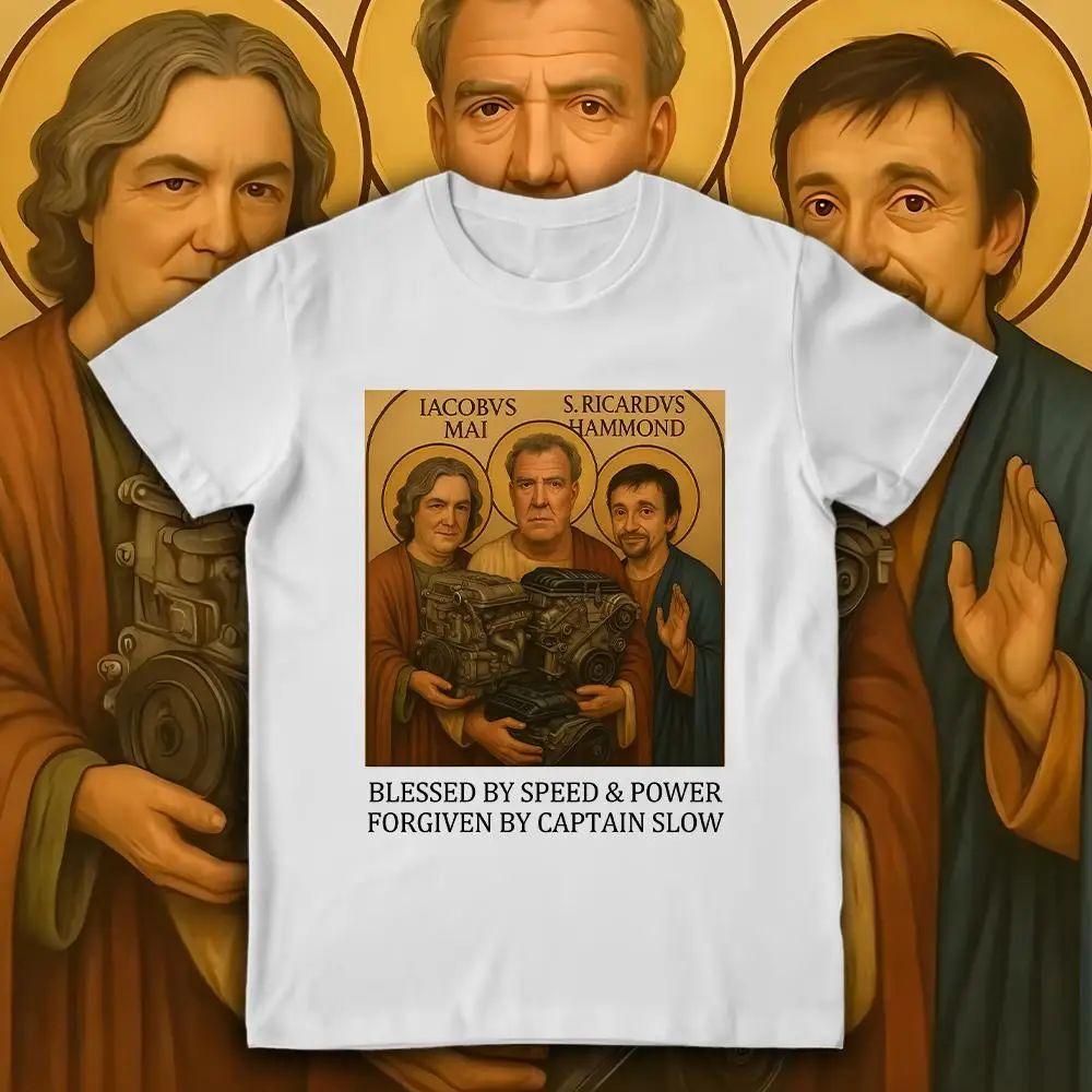 Fashion Funny Meme Graphic Tops Jeremy Clarkson Protect Us From Electric Motors Tshirt Vintage Daily Casual Streetwear Unisex