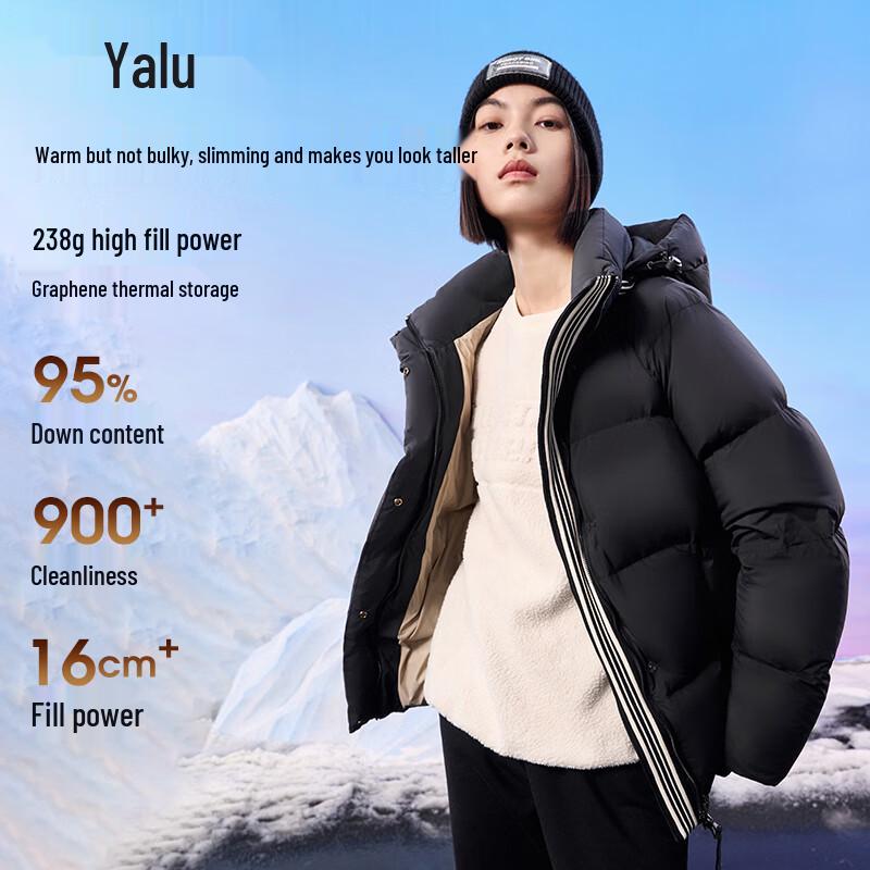 Yalu Зимняя куртка для пары с коротким пухом утки 95%