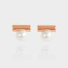 925 Simple Pearl Stick Women's Silver Earrings