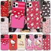 Чехол для iPhone 16 15 Plus 14 13 12 11 Pro 8 7 6S 6 SE 5S X XR XS Max Realme C30 C33 C31 9I Black Sofe Cover LI14 Hello Kitty