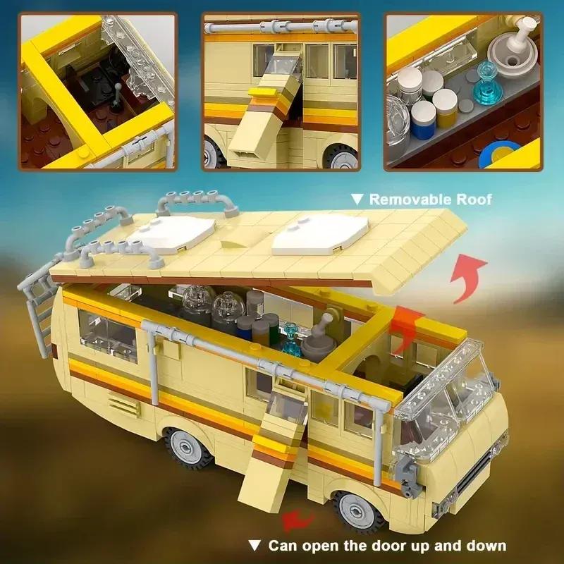 Фильм MOC Во все тяжкие RV Автобус Модель Автомобиля Строительные Блоки Образовательные Кирпичики Игрушки для Детей Подарок на День Рождения