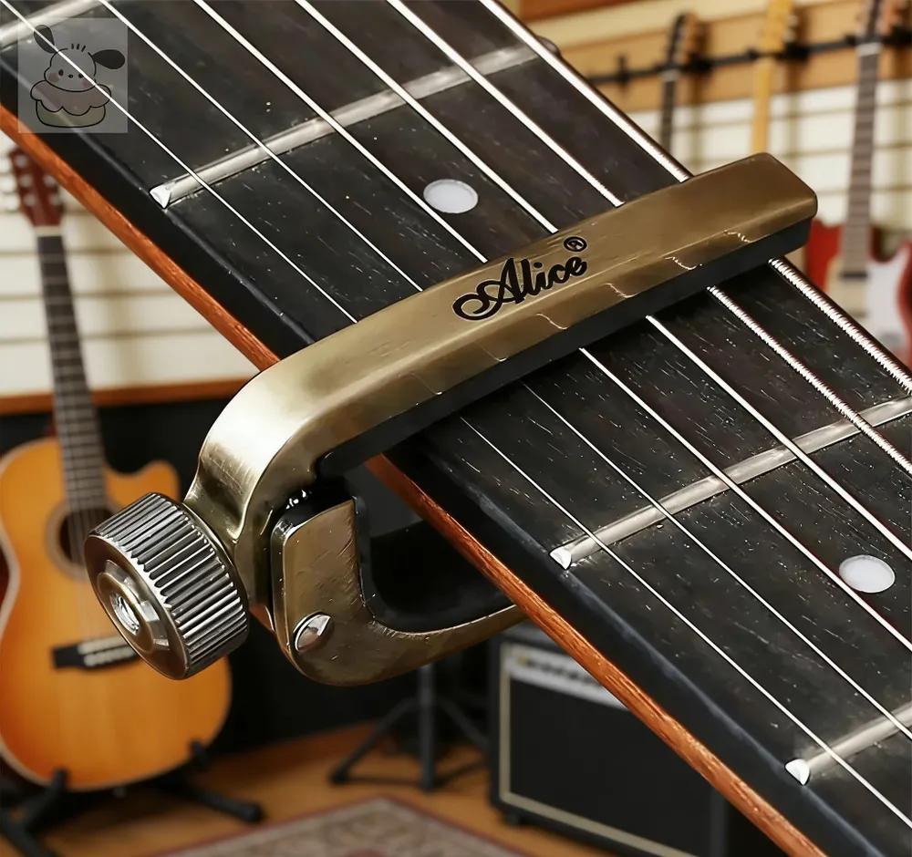 1 metal capodaster for acoustic guitar with adjustable tension and removable accessories for tuning and intoning