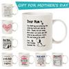 Mom's Gift Mother's Day Gift Mug With Touching Letter And Text Printing