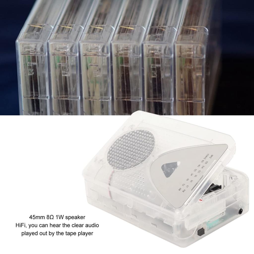 Portable Cassette Player, Tape Player with FM/AM Radio - Converts Tapes to MP3 Files, Supports Speaker and Headphone Playback, Cassette to MP3 Convert