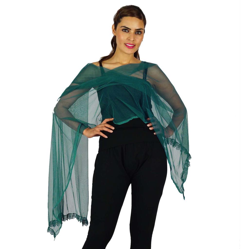 Indian Neck Wrap Long Stole Net Chunni Fashion Scarf Women Hijab Dupatta