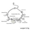 Women's 18k Gold Plated Heart Charm Bracelet Featuring Sturdy Stainless Steel and Stylish Zircon Accent Casual Wear
