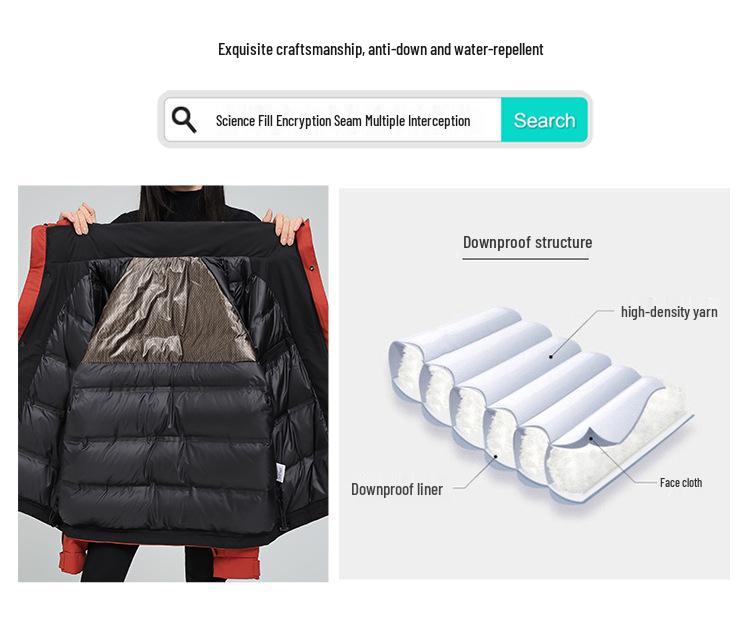 2025 Осень/Зима Модная Унисекс Теплая Ветровка с Капюшоном Пуховик для Пар