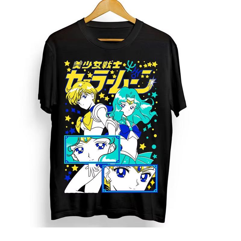 2026 Summer 1992 Japanese Animation "Sailor Moon" Japanese Retro Anime Beautiful High-Quality Short Sleeve T-Shirt