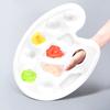 4Pcs Oval Paint Tray Palettes With Thumb Hole For Students To Craft Diy Painting Or Birthday Painting Party