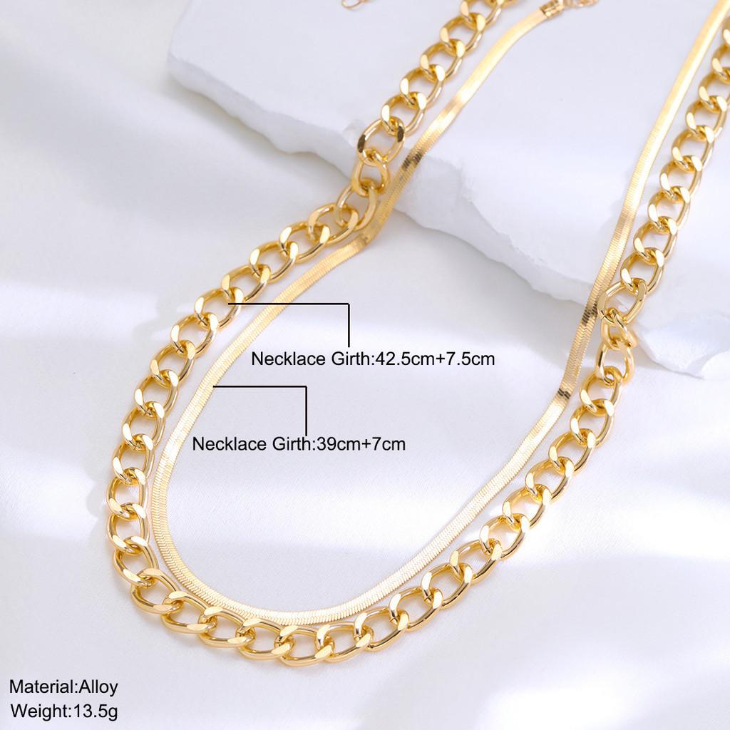 IFME Personalized Gold Artificial Pearls Necklace for Women Multilayer Cross Portrait Silver Snake Chain Accessories Jewelry Gift