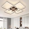Plafonnier LED - NETTLIFE - 4 cadres - 32W - 3000K (blanc chaud) - Noir métal