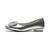 Rhinestone Shallow Mouth French Square Head Silver with Skirt Single Shoes Female Spring and Fall