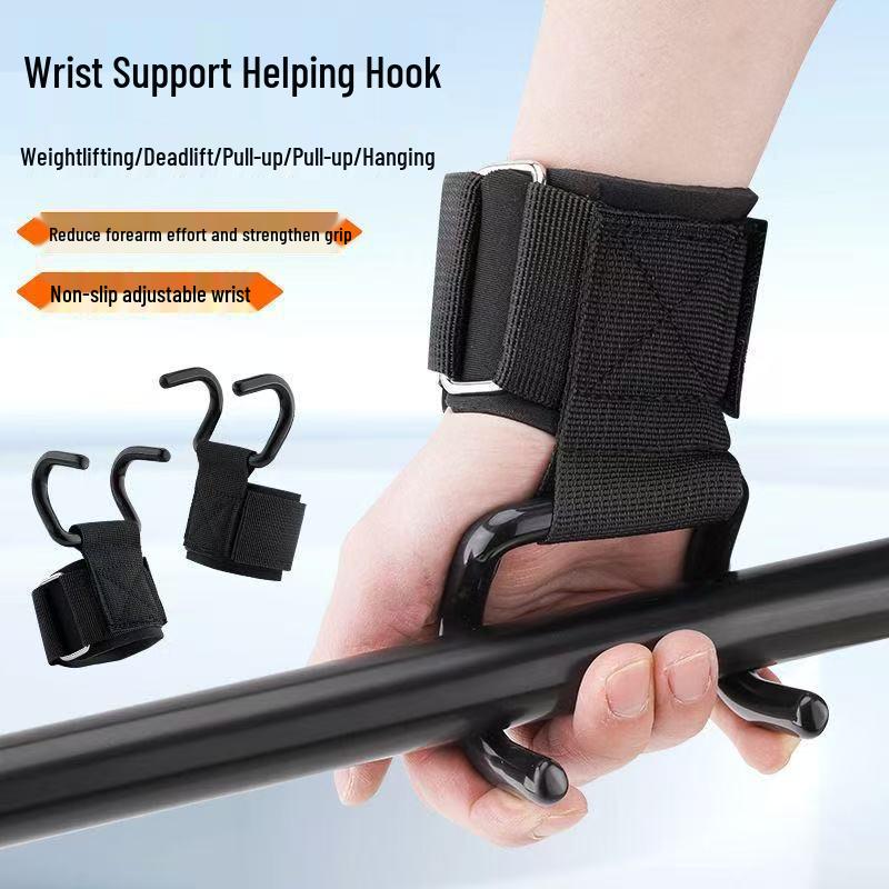 Anti-slip Fitness Wristband Grip & Pull-up Assist Hook Strap