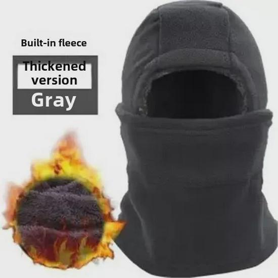 Утепленная флисовая лыжная шапка и маска для лица — ветрозащитный, теплый головной убор для езды на велосипеде