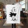 1PC Cute Cartoon Son Goku  Print Flannel Blanket, High quality All Seasons, Home Decor, Warmth and Comfort, Perfect for Christmas Gifts