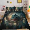 Пододеяльники с принтом волка из микрофибры, односпальный комплект постельного белья, детский мягкий высококачественный домашний комплект постельного белья
