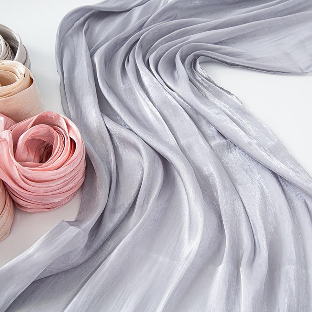 Luxury Chiffon Hijabs Breathable Women Cool Satin Smooth Crepe New Head Wrap