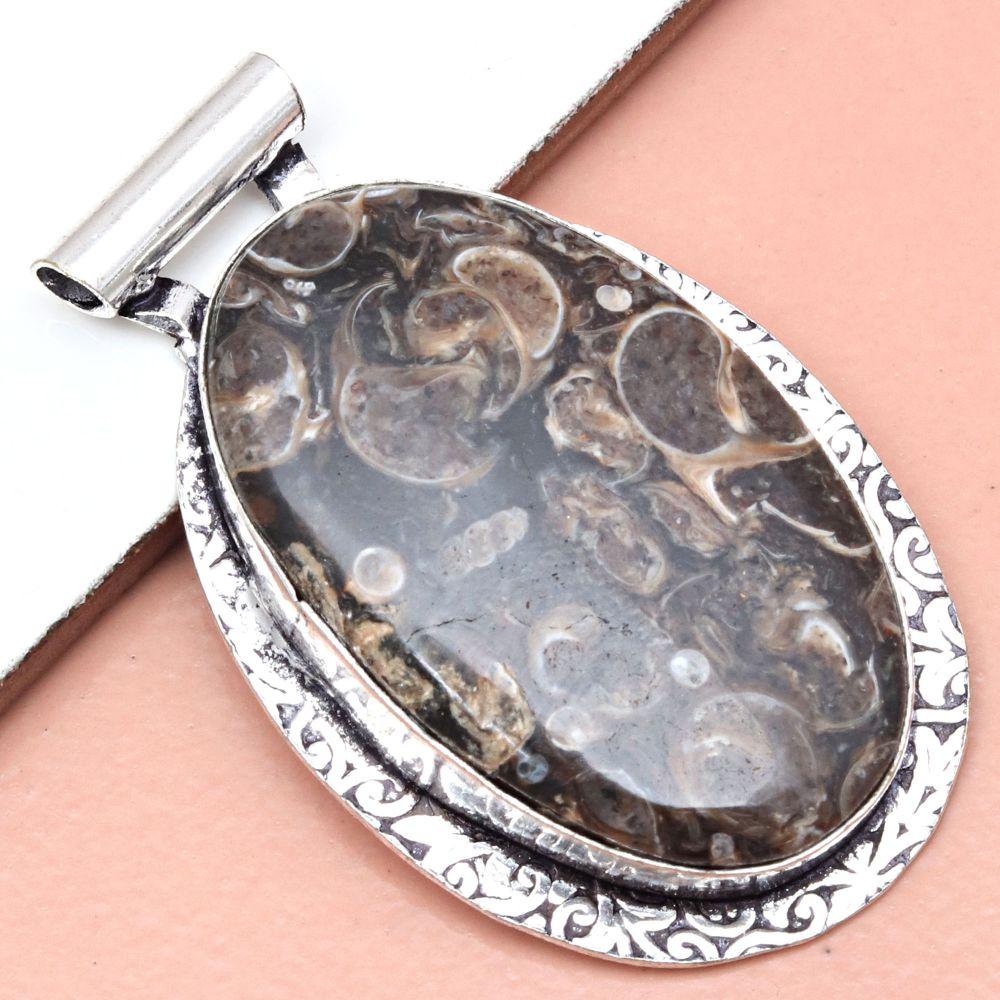 Подвеска Turtella Jasper Gemstone Подарок для нее Серебряные украшения 2"