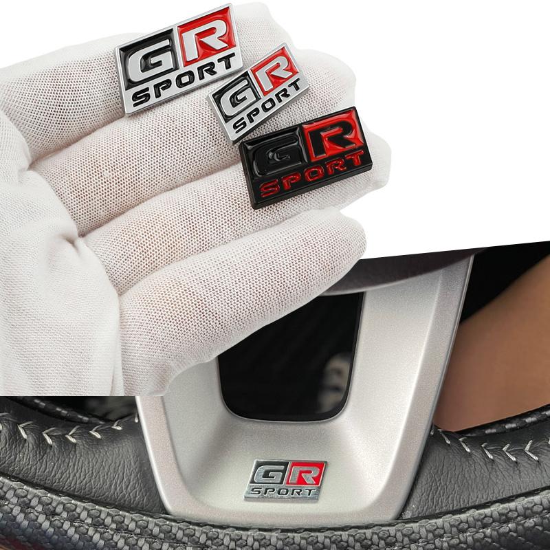 3D металлический логотип GR SPORT, эмблема на руле, украшение на центральной консоли, эмблема GR SPORT, интерьер автомобиля, бейджи, наклейки для