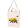 K Organic Cotton Bear One Size Tote, Natural/CA Print,