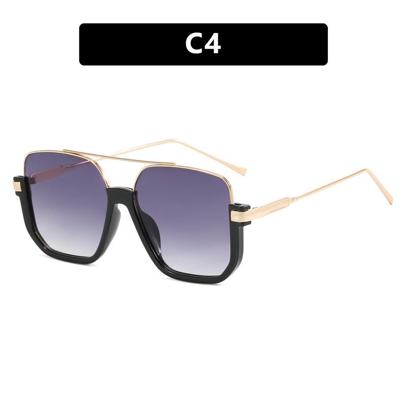 Double Beam Sunglasses Large Frame Sunglasses Retro Personalized Sunglasses Uv Protection Lower Half Frame