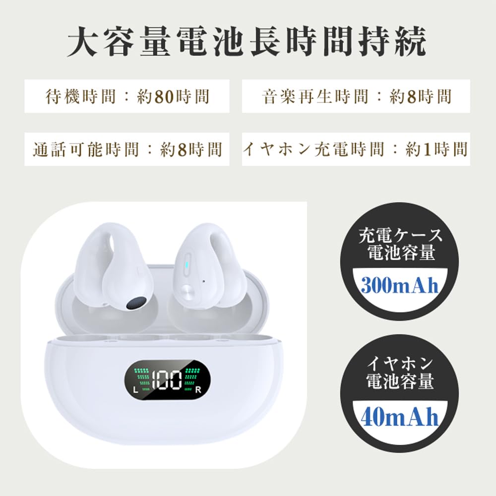 Bluetooth-наушники с амбушюрами Новое улучшение качества звука Bluetooth-звук в ухе Утечка звука ENC Шумоподавление при звонках До 8 часов Отдельно левый и