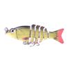 6cm 47g Stainless Steel Artificial Hard Bait Crank Lure Multi-Section Top/Midwater Use with Hooks for Perch