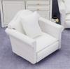 1:12 Dollhouse Miniature White Sofa 3-Piece Set with Cushions