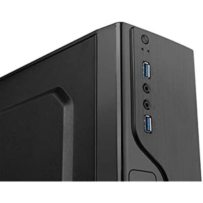 NOX LITE070 -NXLITE070- Mini tour avec alimentation 500W, USB 3.0, ventilateur 80mm, Micro ATX;ITX, panneau avant effet brossé,