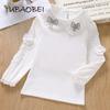 Spring Autumn Baby Toddler Children Clothing Princess Girls White Blouse Long Puff Sleeve Girl Cotton Shirt Kids Tops