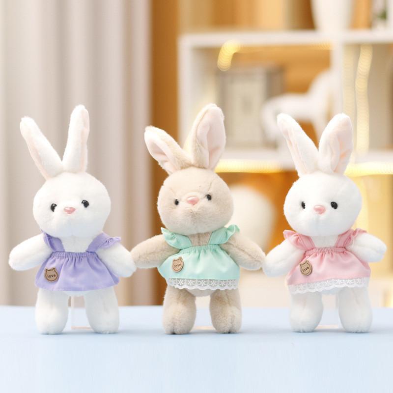 Hoodie Bunny Plush Keychain Toy Doll Cute Gift For Kids And Backpack Decoration